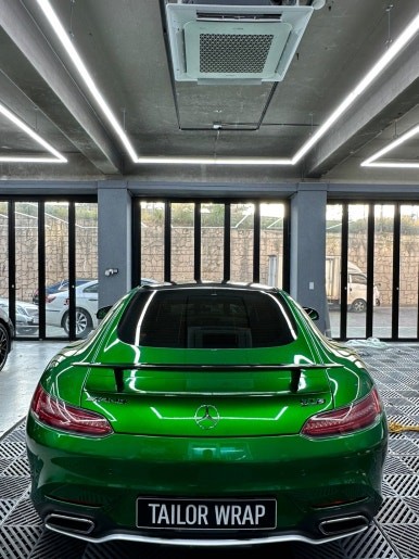 벤츠 amg gts 전체랩핑 화이트 에서 그린헬 컬러로 변경 / 광진, 건대, 뚝섬