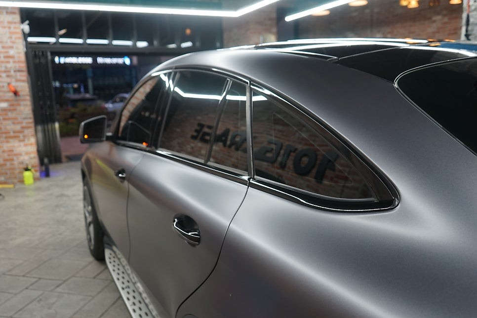 벤츠 GLE 350d 쿠페 사틴그레이메탈릭 전체랩핑 및 크롬죽이기 (수원) / 경기 화성