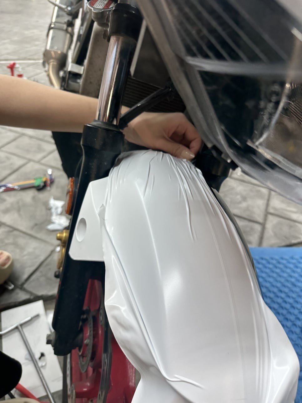 동탄랩핑 스즈키GSX-R125 아수라 랩핑하기 흰색무광으로 포스업하기 / 경기 화성