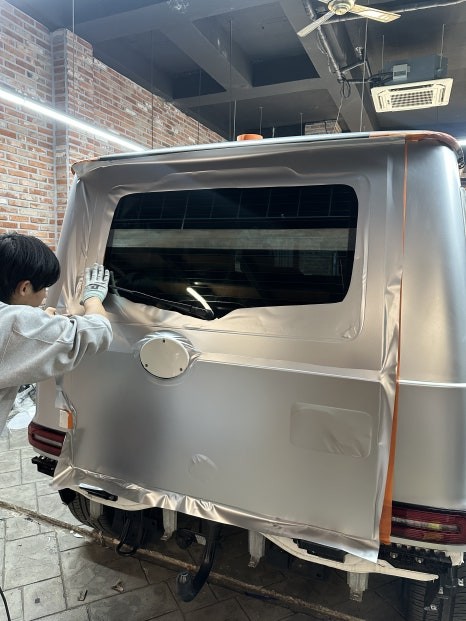 수원랩핑 벤츠 지바겐 전체랩핑시공/ 사틴메탈릭실버 최고 퀄리티로 보여드립니다 / 경기 화성