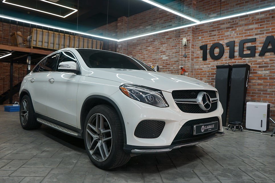 벤츠 GLE 350d 쿠페 사틴그레이메탈릭 전체랩핑 및 크롬죽이기 (수원) / 경기 화성
