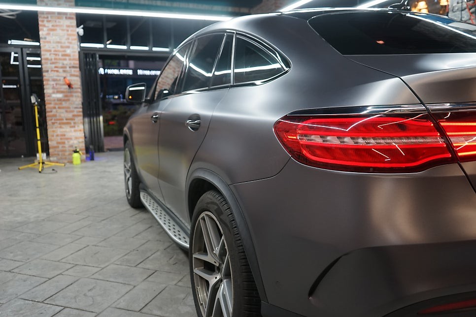 벤츠 GLE 350d 쿠페 사틴그레이메탈릭 전체랩핑 및 크롬죽이기 (수원) / 경기 화성