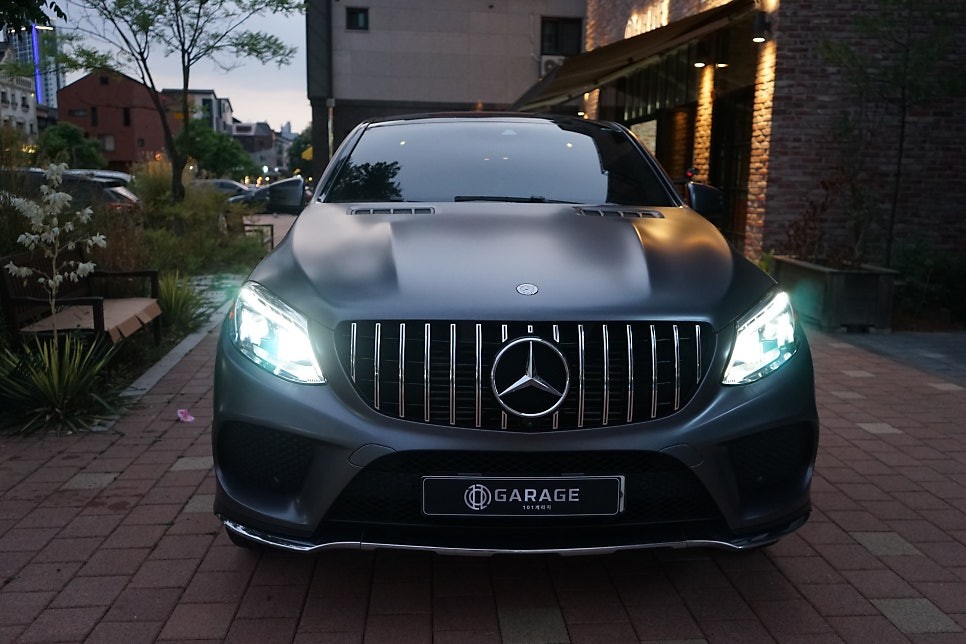 벤츠 GLE 350d 쿠페 사틴그레이메탈릭 전체랩핑 및 크롬죽이기 (수원) / 경기 화성
