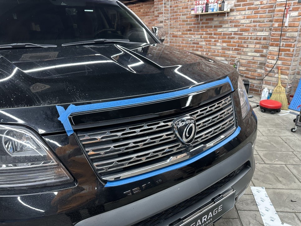 화성랩핑 더뉴 모하비 크롬죽이기와 실내 카본 우드죽이기 / 경기 화성