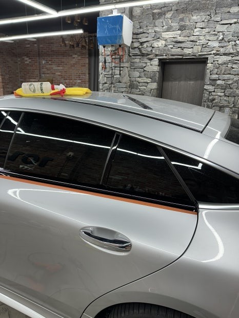 벤츠 AMG GT43 은색에서 고광택필름 화이트로 랩핑하기 용인랩핑 수원랩핑 크롬죽이기와 블랙PPF시공 / 경기 화성