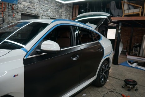 동탄랩핑 X6 남자의 색깔 사틴블랙으로 전체랩핑 / 경기 화성