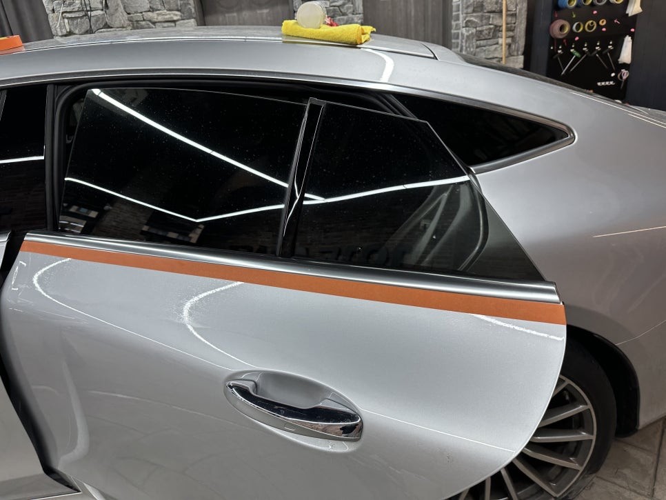벤츠 AMG GT43 은색에서 고광택필름 화이트로 랩핑하기 용인랩핑 수원랩핑 크롬죽이기와 블랙PPF시공 / 경기 화성