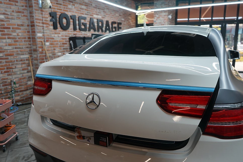 벤츠 GLE 350d 쿠페 사틴그레이메탈릭 전체랩핑 및 크롬죽이기 (수원) / 경기 화성