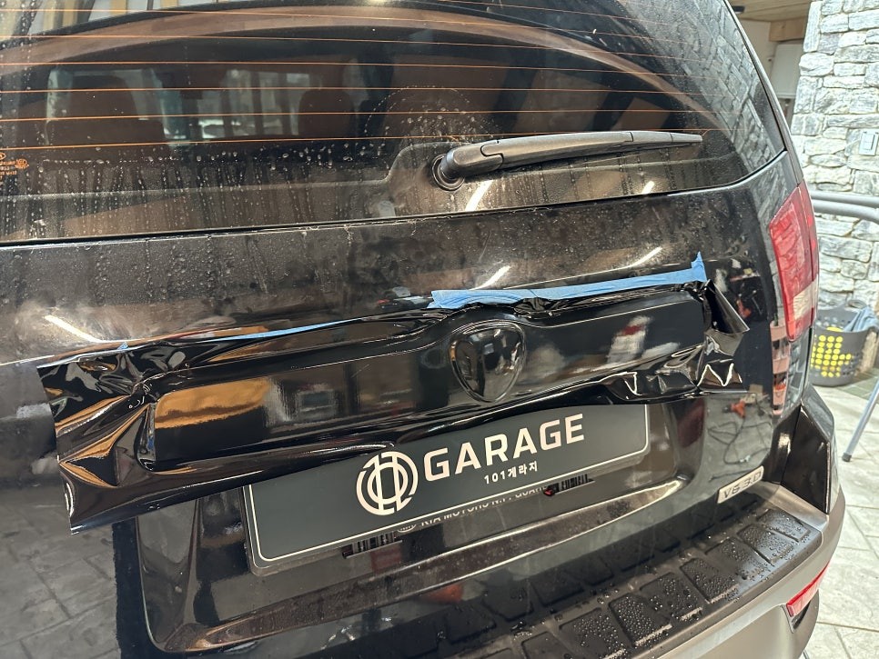 화성랩핑 더뉴 모하비 크롬죽이기와 실내 카본 우드죽이기 / 경기 화성