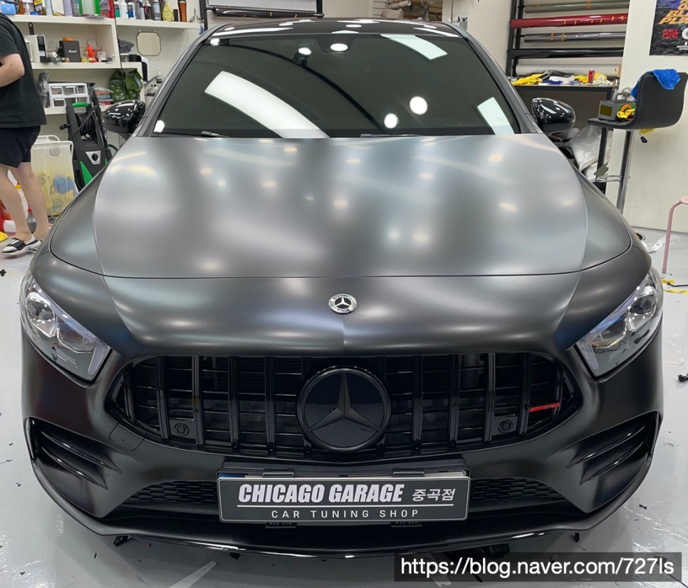 서울 / [광진구 랩핑]밴츠 A35 AMG 사틴블랙 전체랩핑 / 서울 광진구 / 광진.성동.동대문.중랑