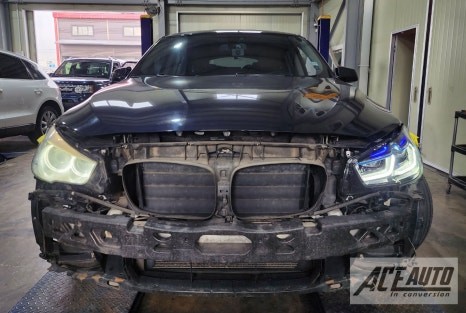 BMW 5GT 신형개조 후기형 6GT 스타일 헤드라이트 신형 컨버전