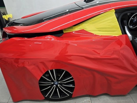 BMW i8 랩핑 작업, 잠실 랩핑 베리어라운지 대표 직접 시공 후기 / 서울 강동구 성내동