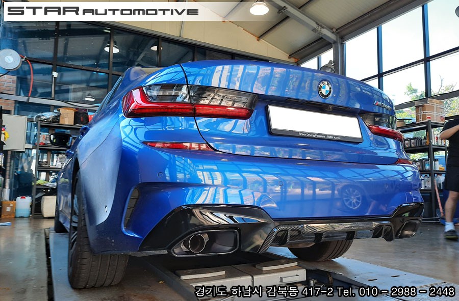 BMW G20 신형 3시리즈 튜닝 340스타일 디퓨져 장착