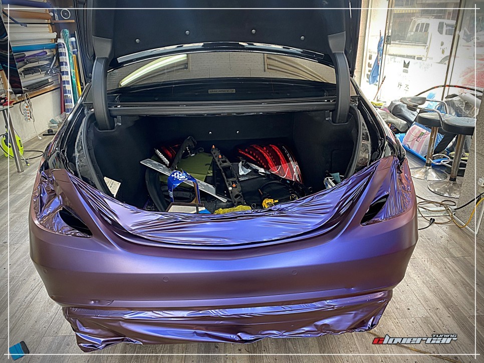 벤츠s350d전체랩핑 에이버리데니슨 카멜레온랩핑 사틴로어링썬더 전체래핑 [ 안산랩핑 ] 입니다