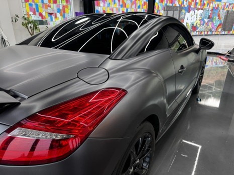 화성 자동차랩핑 푸조 RCZ 전체랩핑 3M 사틴다크그레이 시공으로 신차 같은 변화 / 경기 화성 남양