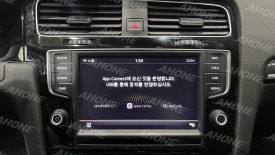 폭스바겐 골프7세대 장마인데 천장에서 물이 새요! 양쪽 주름관 교체, MIB2.5 카플레이 오디오 시공. / 경기 이천 부발