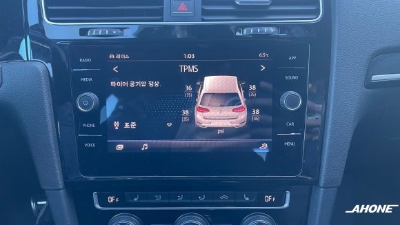 폭스바겐 골프7세대 R 수치식 TPMS, 레이셍(Raceseng) DSG 기어 노브 시공. / 경기 이천 부발