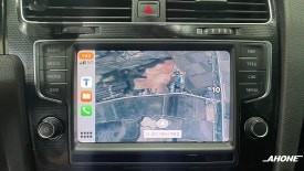 폭스바겐 골프7세대 GTI 카플레이 MIB2.5 오디오, 애프터 블로우, 유광 사이드 스커트 시공. / 경기 이천 부발