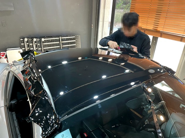 포르쉐 카이맨 에이버리 슈프림 유광 실버 전체랩핑 - 카이맨 래핑 - 차량 랩핑 / 강남,개포,서초