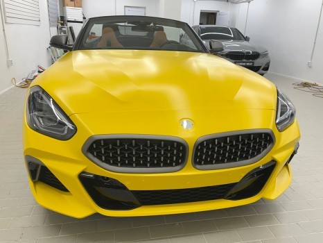 BMW Z4 '사틴 옐로우' 전체 랩핑 - 차량래핑 / 강남,개포,서초