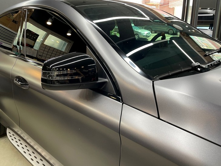 벤츠 GLE350d '사틴 다크 그레이' 전체 랩핑 - 익스트림 랩 - 무광 랩핑 - 서울 강남 랩핑샵