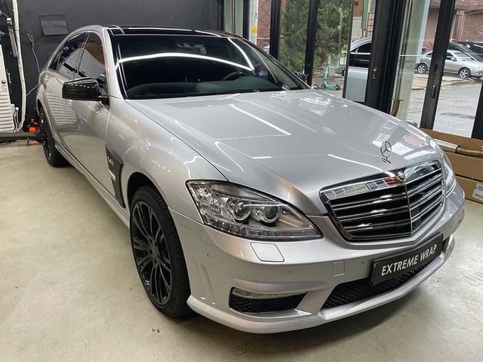서울 / 벤츠 S63 AMG '사틴 블랙' 자동차 전체 랩핑 - 랩핑 잘하는 곳 / 강남,개포,서초 / 강남.송파.서초.동작.강동