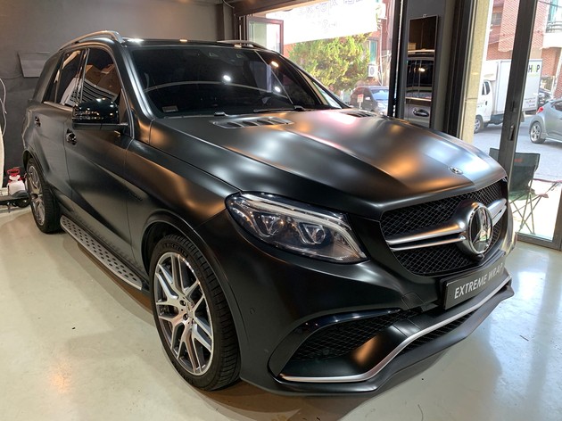 GLE63 AMG 사틴 블랙 전체랩핑 - 벤츠 랩핑 - 자동차 풀랩핑