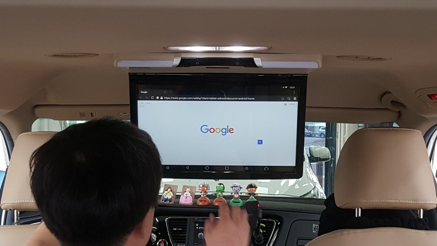 i♥오토인 더뉴카니발 천정모니터 안드로이드 아크로폴리스 T-173 터치천정모니터 & 에어뷰 리모콘