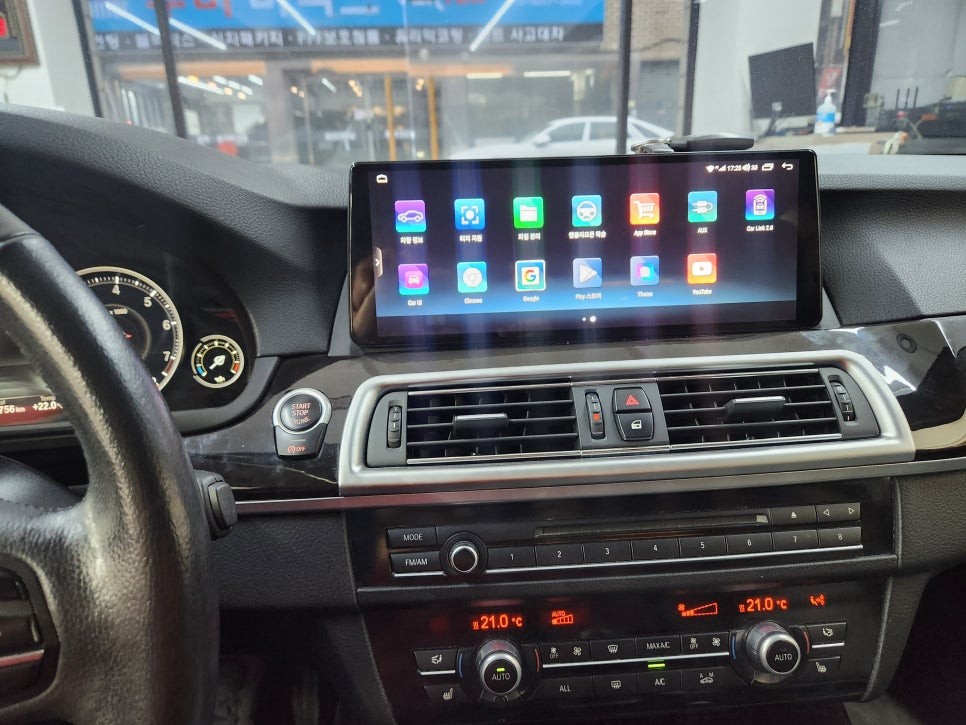 대구 BMW 5시리즈 안드로이드 올인원 해외직구 제품 설치