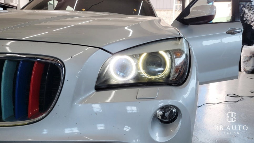 부산 BMW E84 X1엔젤아이 화이트 LED 링마커 교체