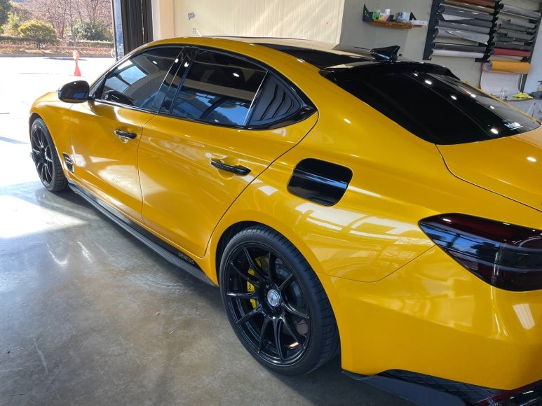 ☆제네시스 G70 텍랩 고광택 골든옐로우 랩핑은 창원 랩몬스터☆ / 창원시 마산회원구