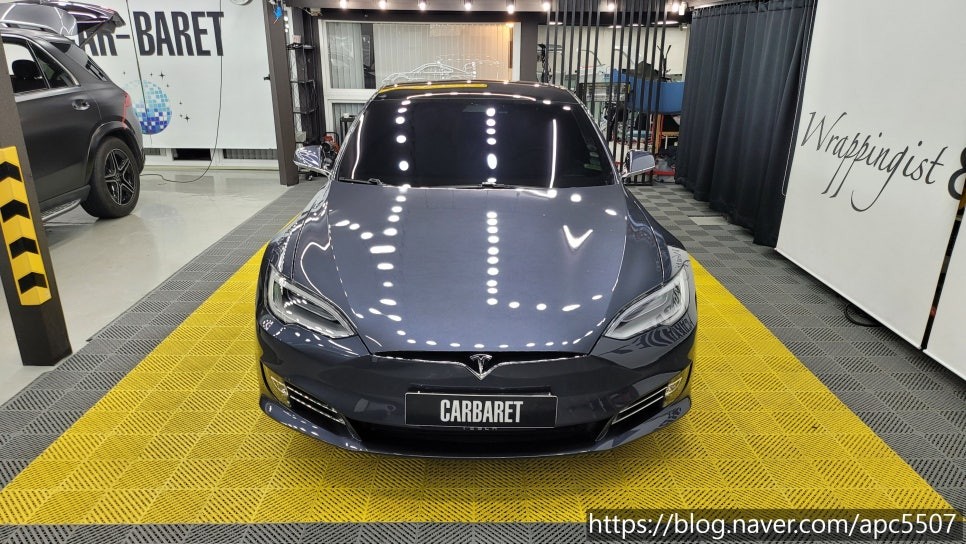 테슬라 랩핑 모델 S 피스타치오 / 용산구 문배동