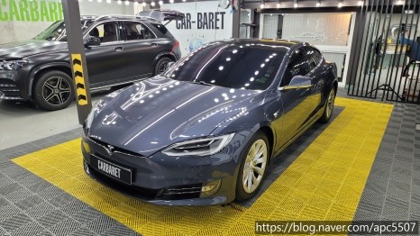 테슬라 랩핑 모델 S 피스타치오 / 용산구 문배동