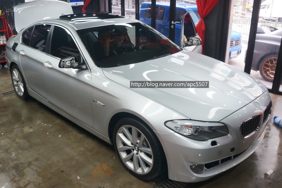 bmw528i  두 번에 자동차랩핑 과정 / 용산구 문배동