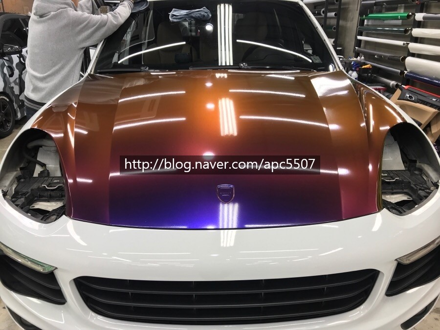 카이엔 차량랩핑 제거에서 재 시공까지~ / 용산구 문배동