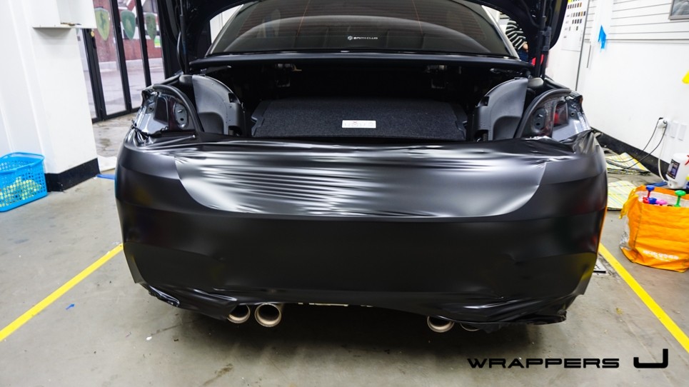 BMW M4 컨버터블 전체랩핑 :  사틴블랙랩핑 무광블랙랩핑 / 서울 마포구