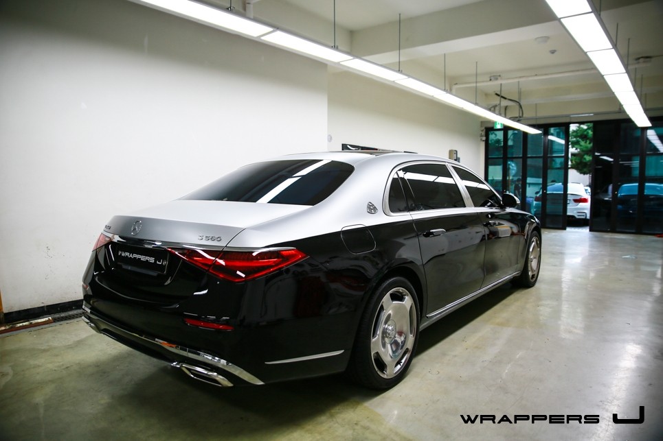 벤츠 S580 마이바흐 듀오톤 투톤랩핑 부분랩핑