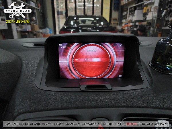 르노삼성 NEW SM3 ESV KN-I80 아이나비3D 네비게이션 매립 작업