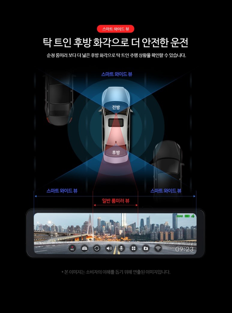 카니발 KA4 파인뷰 LX7 파워 룸미러형 블랙박스 장착했어요.