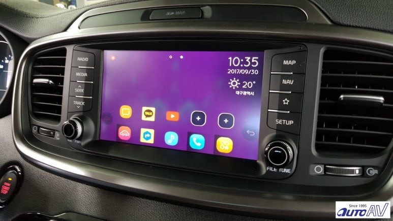 2018년형 더 뉴 쏘렌토 순정 내비게이션에 자동차 미러링 폰인카 장착 ^^ 대구