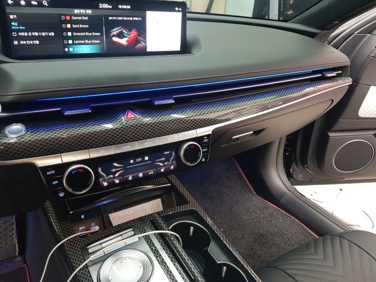 울산 신형 G80 DMX 엠비언트 기본세트+풋등+순정연동 시공 / 울산, 포항