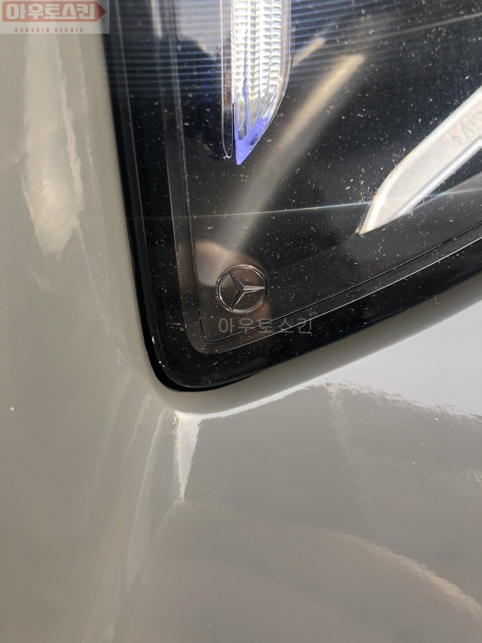 광주랩핑  벤츠 e220d 다크그레이 전체랩핑 시공 [광주카스킨,광주e클래스랩핑,광주전체랩핑,아우토스킨] / 광주 광산구