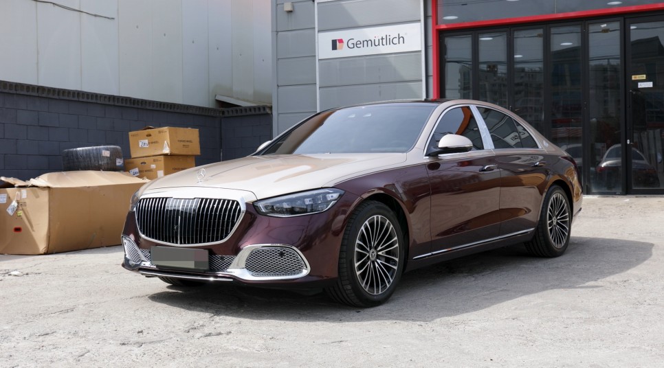 벤츠 S350 모델에 마이바흐 바디킷과 투톤 래핑!!// W223숏바디 마이바흐 바디킷