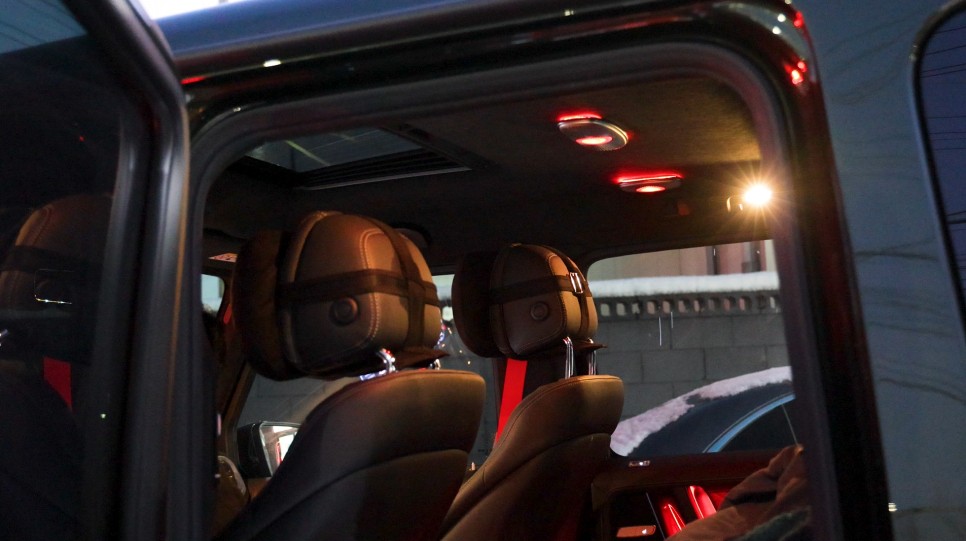 벤츠 G63 AMG 천장 부메스터 엠비언트 커버, 키레스고, AMG 레드 벨트(당일 출고) // W463b 지바겐