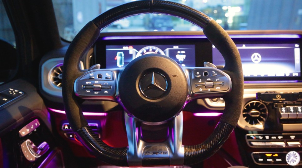 G63 AMG 카본 + 알칸타라 핸들로 교체! //W463b핸들 교체