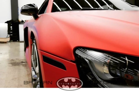 대구.칠곡.랩핑.전체랩핑.부분랩핑.카스킨.아우디R8.무광레드크롬.차량튜닝 - [배트맨모터스] / 대구 북구, 구미, 경산