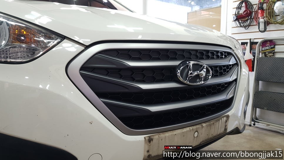 투싼IX 현대 신형그릴 교체 시공후기 순정옵션 구형에서신형 범퍼이식 사이드스텝 썬팅 신차검수 포항경주울산울진영덕 / 포항, 경주