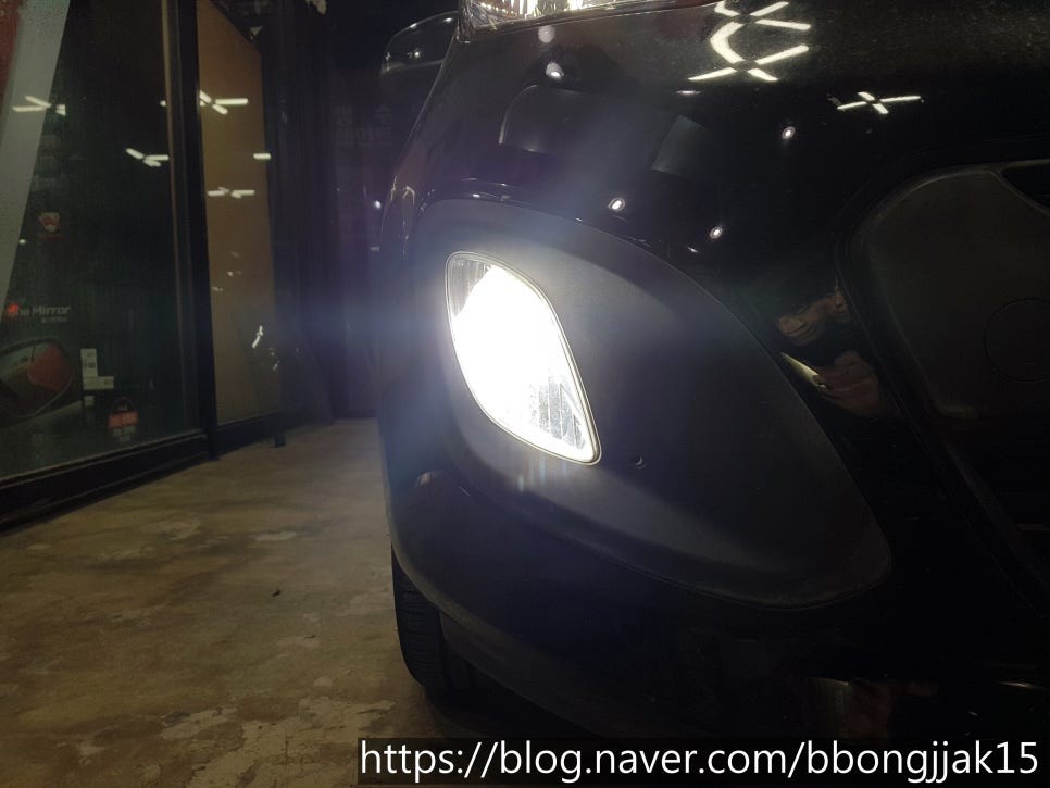 올뉴 모닝 전조등 안개등 새일 파워LED 이식으로 야간주행의 시야를 넓히다 / 포항 후진등 번호판 / 포항, 경주
