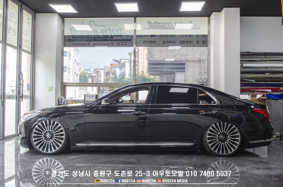 제네시스 eq900 무선 안드로이드오토 & 카플레이시공 / 성남,분당,판교