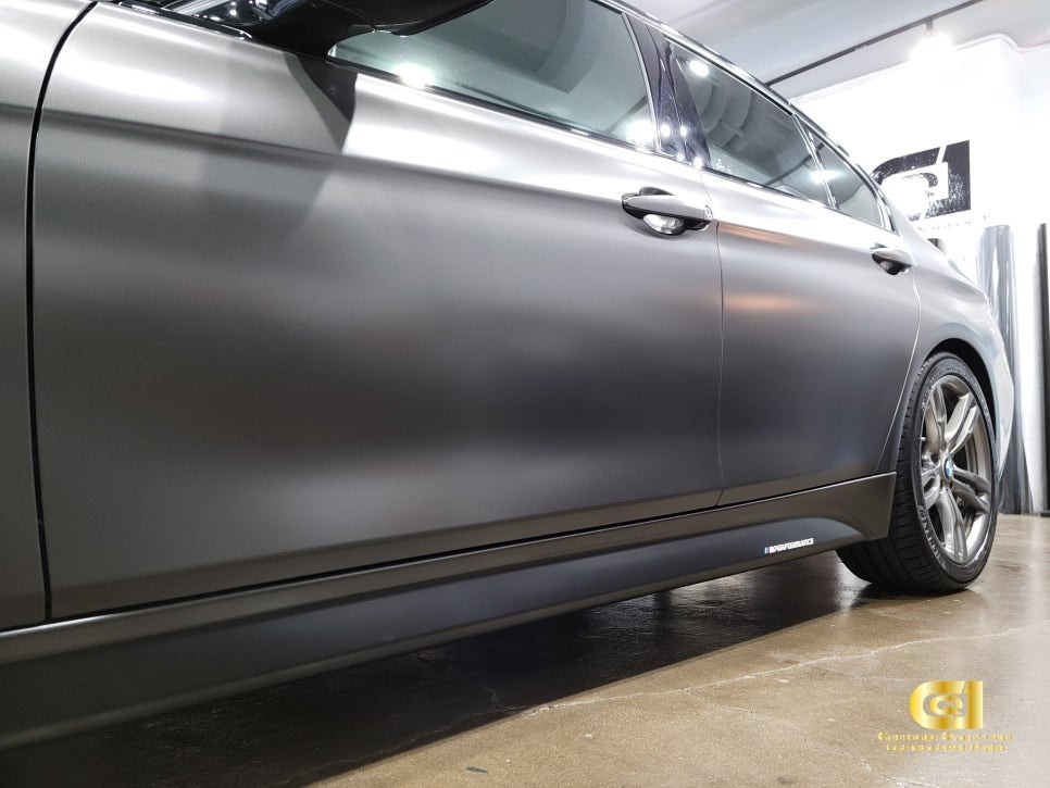BMW3시리즈 M팩차량에 감성 업그레이드 다크바사트 전체랩핑 시공기 자동차 랩핑 전문점 씨앤큐원 에서! / 수원 오목천동